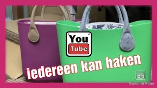 ♥️ Iedereenkanhaken Howto crochet Obag rand om bag tas haken DIY [upl. by Wier8]