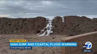 High surf dangerous rip currents raise hazards at SoCal beaches [upl. by Suryt590]