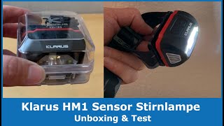 Klarus HM1 LED Stirnlampe mit Sensor  Unboxing amp Test Helle Kopflampe mit 440 Lumen [upl. by Pablo]