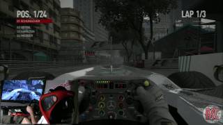 F1 2010 Monaco Rain Race w Fanatec Carrera Wheel PIP on PS3 [upl. by Hayn]