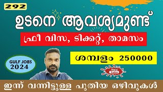 Dubai Job Vacancy Malayalam 2024  UAE Job Vacancy  Gulf Job Vacancy Malayalam  New Gulf Jobs [upl. by Mimajneb]