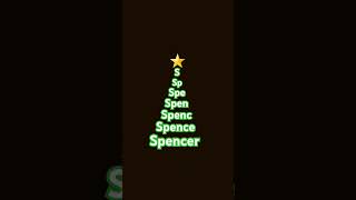 My name Christmas tree I have 2 other names but theyre too short 3 [upl. by Ruella]