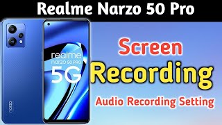 Realme Narzo 50 pro screen recording settings How to Record screen in Realme Narzo 50 pro [upl. by Atilol]