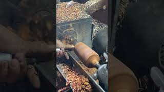 Making an extremely dangerous wooden vasePart 2 woodcutting wood woodworking diy asmr tools [upl. by Harbison]