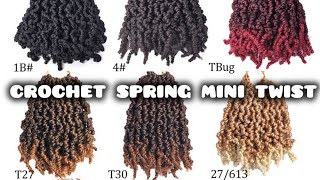 How To Diy Crochet Spring Mini Twist Using Synthetic Hair foryou trending goviral trend how [upl. by Tsepmet734]