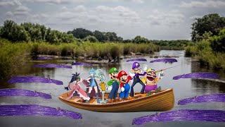 Wario amp Friends Dies By Getting Attacked By Enraged Herd Of Nile Hippopotamus While Fishing [upl. by Rizzi]