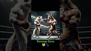 revenge of dad 😭😭 Cat 🆚 deer cat kitten cute trending catlover cutecat shorts deer cats [upl. by Annehcu]