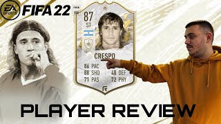 87 CRESPO MID ICON PLAYER REVIEW FIFA 22 [upl. by Dianna]