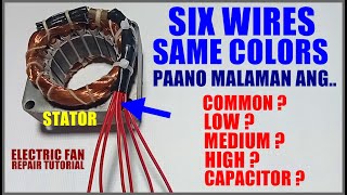 6 wires sa stator ng electric fan motorPaano malaman ang commonlowmediumat highJessRepairTV [upl. by Mungam]