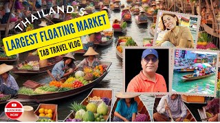 THAILAND’S LARGEST FLOATING MARKET Damnoen SaduakFamous Floating Market of ThailandBangkok [upl. by Vigor]