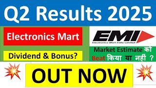 ELECTRONICS MART Q2 results 2025  EMIL results today  ELECTRONICS MART Share News  EMIL Share [upl. by Welcome]