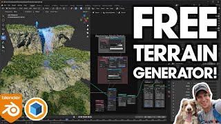 FREE Blender Geometry Nodes TERRAIN GENERATOR  Easy Terrain from Simple Geometry [upl. by Aicirtal]