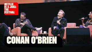 Conan O’Brien Makes Bill Hader Crack Up  Netflix Is A Joke The Festival [upl. by Janicki]