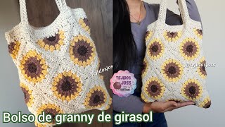 Bolsobolsacartera de granny de girasol tejida a crochet [upl. by Countess]