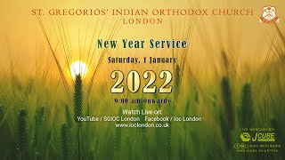 StGregorios Indian Orthodox Church London  New Year Service  Holy Qurbana  01012022 0900am [upl. by Nihcas]