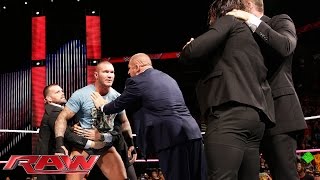 Randy Orton defies The Authority Raw October 27 2014 [upl. by Cerallua]