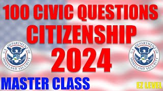 Citizenship interview 2024 100 Civic question for the Usa Citizenship test 2024 MASTER CLASS 🇺🇸 [upl. by Finegan]