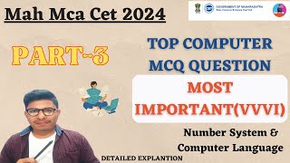 Mah Mca Cet 2024 II Computer Most Important MCQ question II PART3Conversion amp Computer Language [upl. by Ahcsropal]