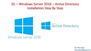 01 – Windows Server 2016 – Active Directory Installation Step By Step [upl. by Maril]