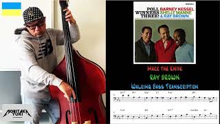 No71 Walking Bass Transcription  Mack the Knife  Ray Brown [upl. by Adnorat]