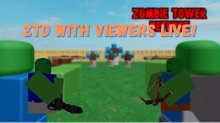 Playing Zombie Tower Defense and other games with viewers [upl. by Ynehpets]