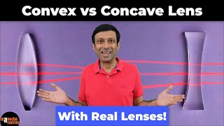 Concave and Convex Lens Experiment [upl. by Aivin]