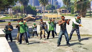 The Biggest Gang War in GTA 5 History 100 Grove vs 100 Ballasgta5online gta5hindi [upl. by Jocelyn]