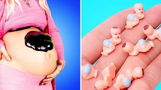 Pregnant Hacks by Barbie MustTry Pregnancy Gadgets amp Funny Situations [upl. by Christianson]