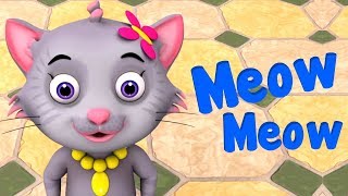 Meow Meow Billi Karti  म्याऊँ म्याऊँ  Hindi Rhymes For Children [upl. by Ratcliff]