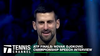 Novak Djokovic Wins His RecordBreaking 7th ATP Finals Title ATP Finals Champion Speech [upl. by Vorster]