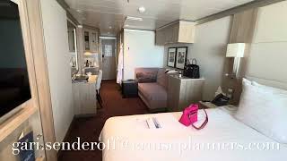 Koningsdam Aft Facing Vista Suite  Holland America  full comprehensive tour [upl. by Stanley]