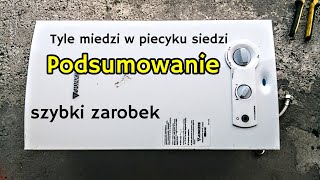 piecyk gazowy junkers na złom  podsumowanie ile zarobimy dużo miedzi  wycena złomu [upl. by Yedarb]