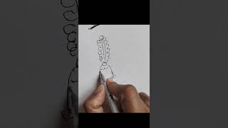 Golden chain buttalu pen easy drawing process [upl. by Ecnarepmet]