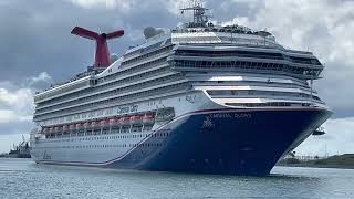 Carnival Glory Cruise Ship Sail Away  Port Cananveral FL  June 14th 2024 [upl. by Sadiras]