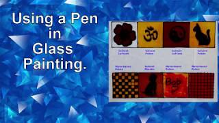 Using a pen in Glass Painting [upl. by Terry]