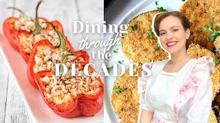 How to make 1950s Stuffed Capsicum and Fried Eggplant  Dining Through The Decades Episode 4 [upl. by Iline]