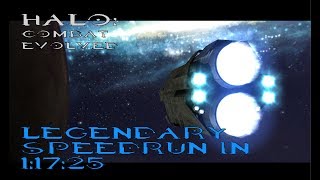 Halo CE Legendary Speedrun in 11725 Deathless [upl. by Allerbag]