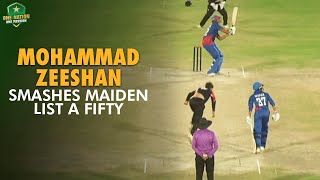 Mohammad Zeeshan smashes maiden List A fifty  WAPDA vs PTV  Presidents Cup 202324 [upl. by Retrac]