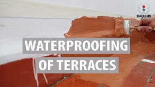 Waterproofing of terraces with leaks details system of application  Baixens [upl. by Grefer]