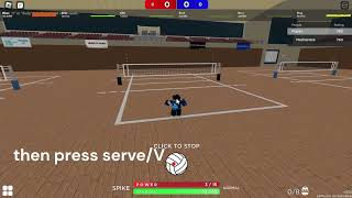 Tutorial how to do godglide curve serve in volleyball 42 roblox [upl. by Fari788]