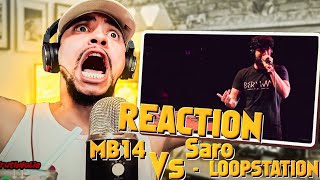 CRRRRRRRAAAAAAZZZZYYYY LOOP BATTLE MB14 vs Saro  GRAND BEATBOX BATTLE 2017 LIVE REACTION [upl. by Wachter838]