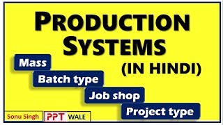 PRODUCTION SYSTEMS IN HINDI – TYPES  MASS BATCH TYPE JOB SHOP amp PROJECT TYPE  BBAMBA  ppt [upl. by Erwin543]