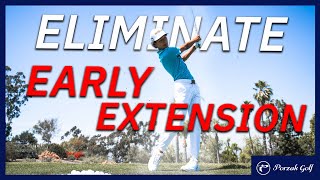 How to fix EARLY EXTENSION For Good  Downswing Drills [upl. by Okimat]