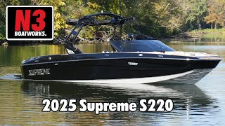 2025 Supreme S220  Onyx Black  On Water  N3 Boatworks [upl. by Lihkin]