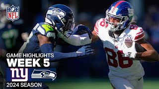 New York Giants vs Seattle Seahawks Game Highlights  NFL 2024 Season Week 5 [upl. by Nnylodnewg]