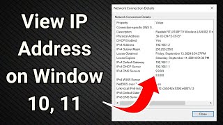 How to Find IP Address in Window 10 amp Window 11  Simple Method to Find IP Address [upl. by Irolam]