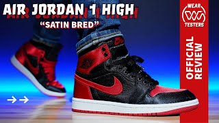 Air Jordan 1 High OG Satin Bred [upl. by Ahsemik91]