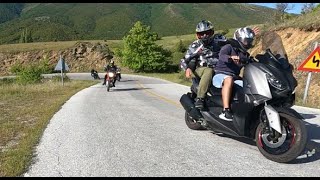 300cc and 500cc Scooters in Olympus mountain in Greece [upl. by Holds]