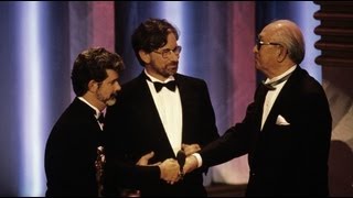 Akira Kurosawa Receives an Honorary Award 1990 Oscars [upl. by Elyac997]