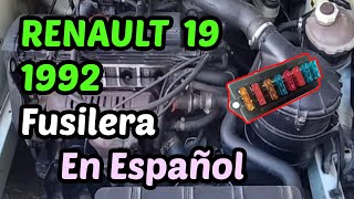 DIAGRAMA de FUSIBLES Renault 19 año 1992  En Español [upl. by Attelrahs888]